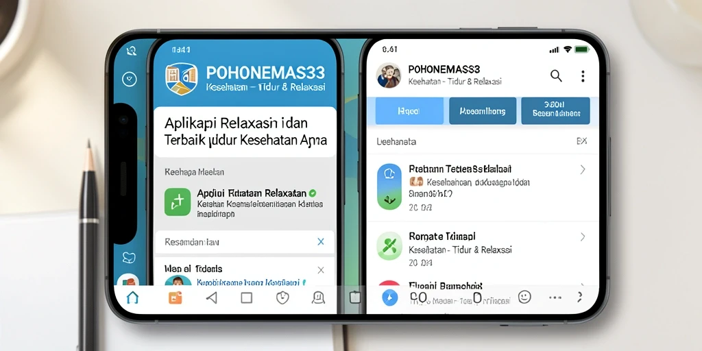 Antarmuka POHONEMAS33 yang intuitif dan ramah pengguna untuk tidur dan relaksasi.
