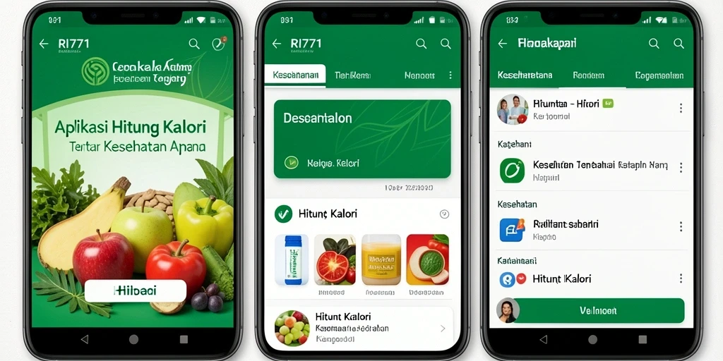 Antarmuka RI771 yang intuitif untuk menghitung kalori dengan mudah.