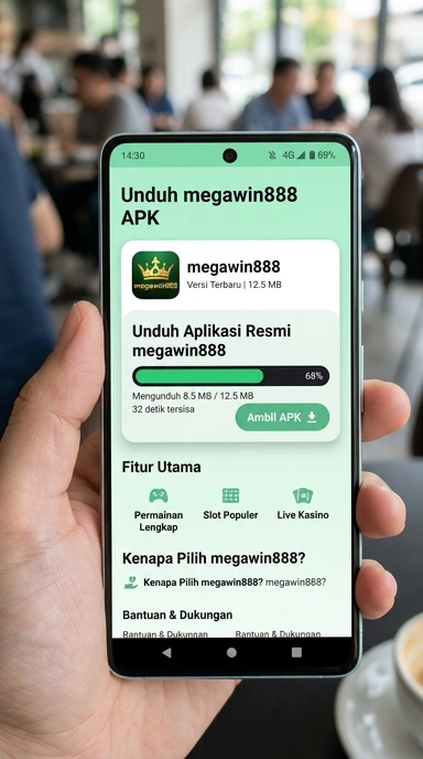 Tampilan halaman APK megawin888