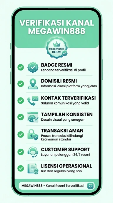Tampilan kanal resmi megawin888